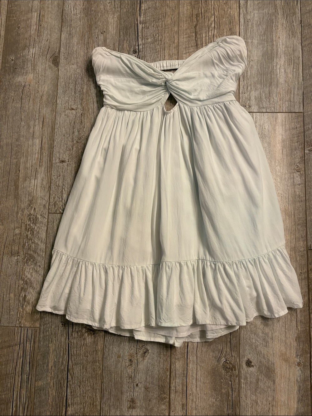 White strapless mini dress sz M